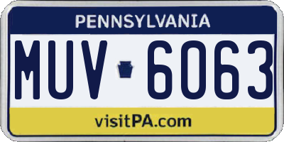 PA license plate MUV6063