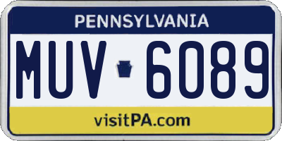 PA license plate MUV6089