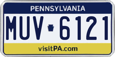 PA license plate MUV6121