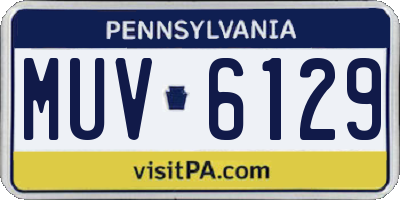 PA license plate MUV6129