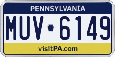 PA license plate MUV6149