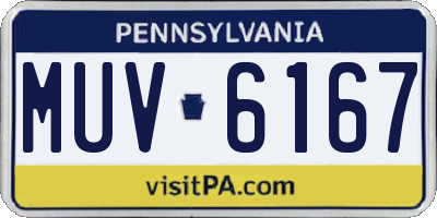 PA license plate MUV6167