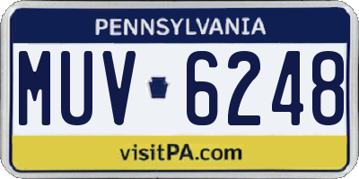 PA license plate MUV6248