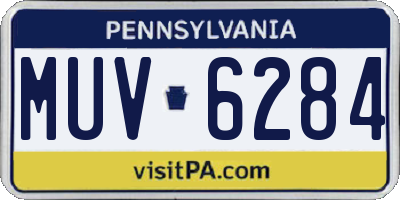PA license plate MUV6284