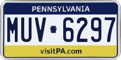 PA license plate MUV6297