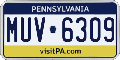 PA license plate MUV6309