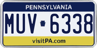 PA license plate MUV6338