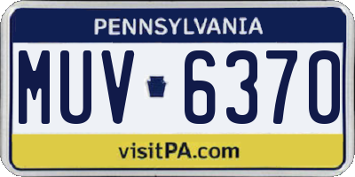 PA license plate MUV6370