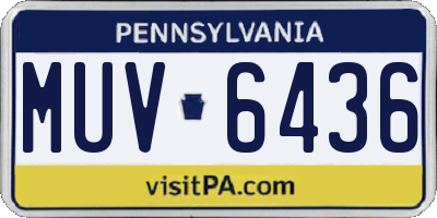 PA license plate MUV6436