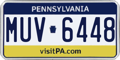 PA license plate MUV6448