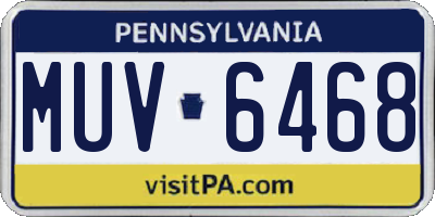 PA license plate MUV6468