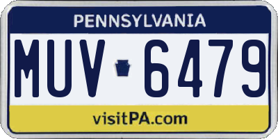PA license plate MUV6479