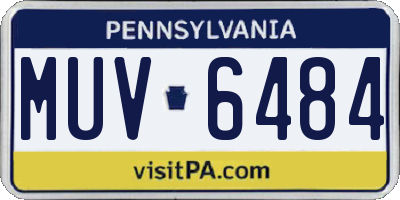 PA license plate MUV6484