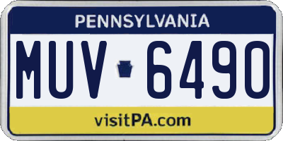 PA license plate MUV6490