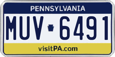 PA license plate MUV6491