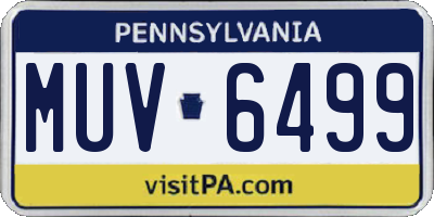 PA license plate MUV6499