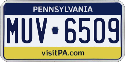 PA license plate MUV6509