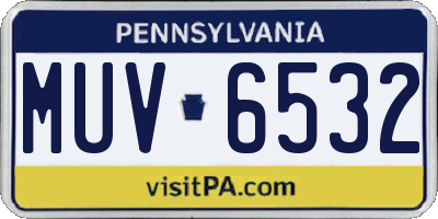 PA license plate MUV6532