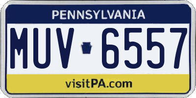 PA license plate MUV6557