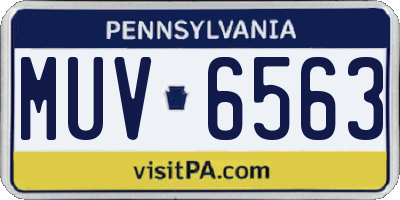 PA license plate MUV6563