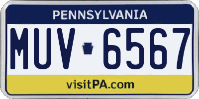 PA license plate MUV6567