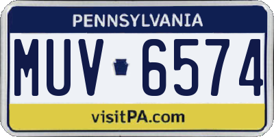 PA license plate MUV6574