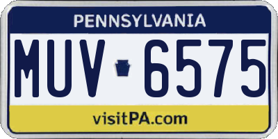 PA license plate MUV6575