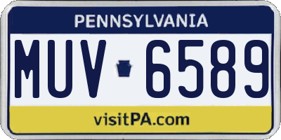 PA license plate MUV6589