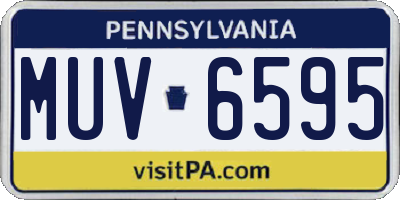 PA license plate MUV6595