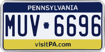 PA license plate MUV6696
