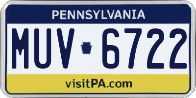 PA license plate MUV6722