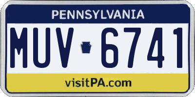 PA license plate MUV6741
