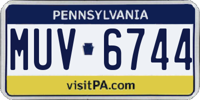 PA license plate MUV6744