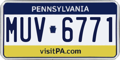 PA license plate MUV6771