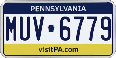 PA license plate MUV6779