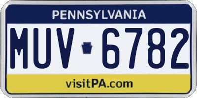 PA license plate MUV6782
