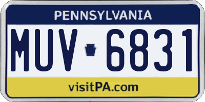 PA license plate MUV6831