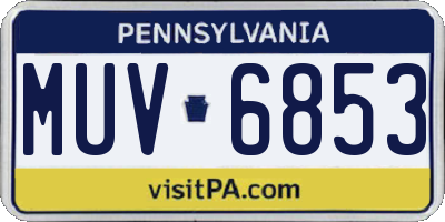 PA license plate MUV6853