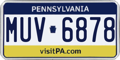PA license plate MUV6878