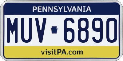 PA license plate MUV6890