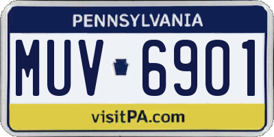 PA license plate MUV6901