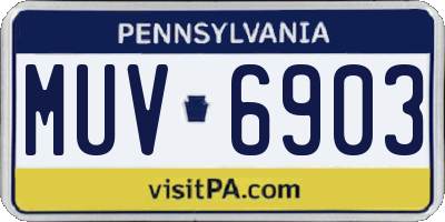 PA license plate MUV6903