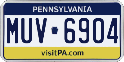 PA license plate MUV6904
