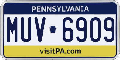 PA license plate MUV6909