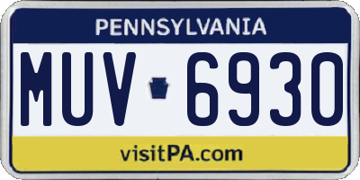 PA license plate MUV6930