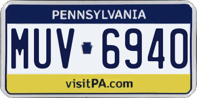 PA license plate MUV6940