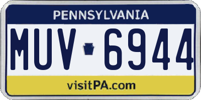 PA license plate MUV6944