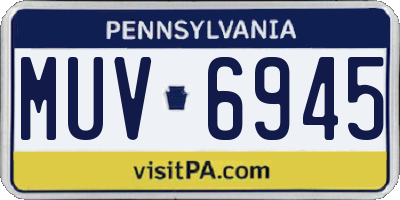 PA license plate MUV6945
