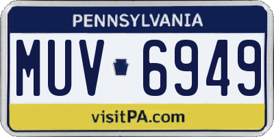 PA license plate MUV6949