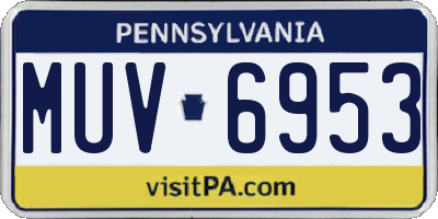 PA license plate MUV6953